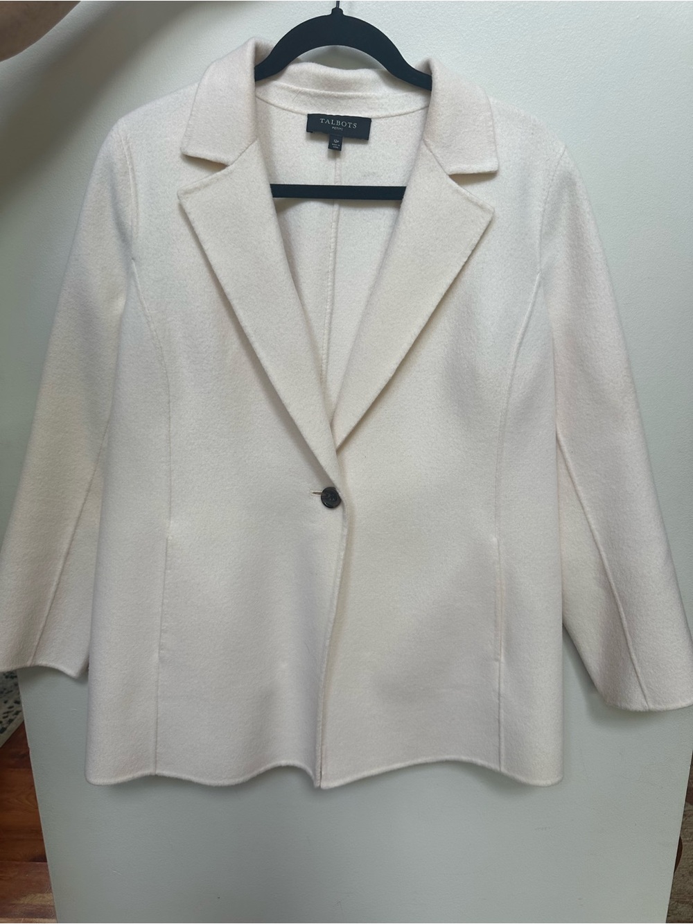 Talbots Soft Cream Single-Button Blazer